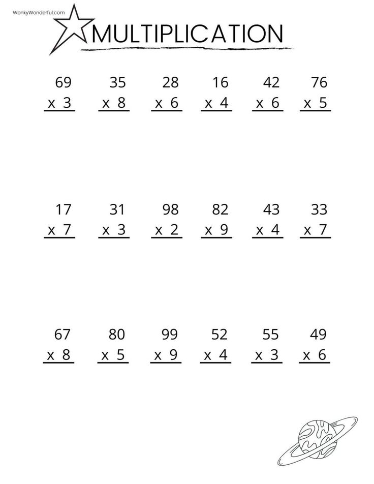 30 Grade 4 Multiplication Worksheets