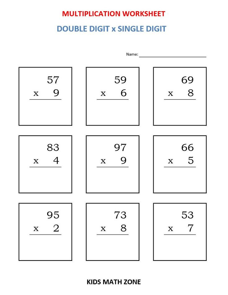 30 Grade 4 Multiplication Worksheets