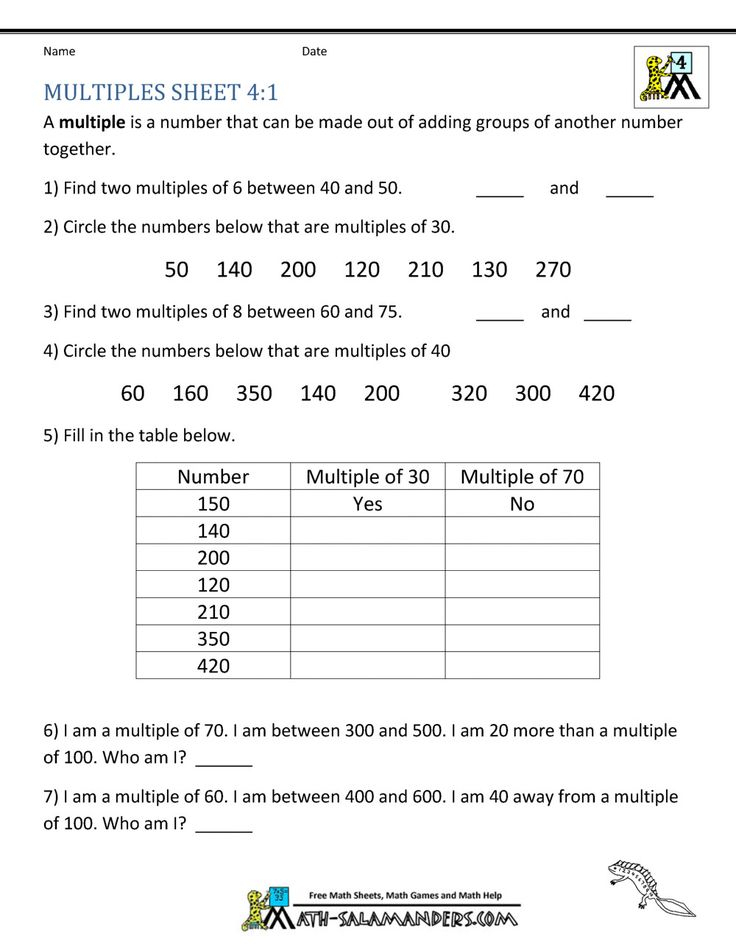 30 Grade 4 Multiplication Worksheets