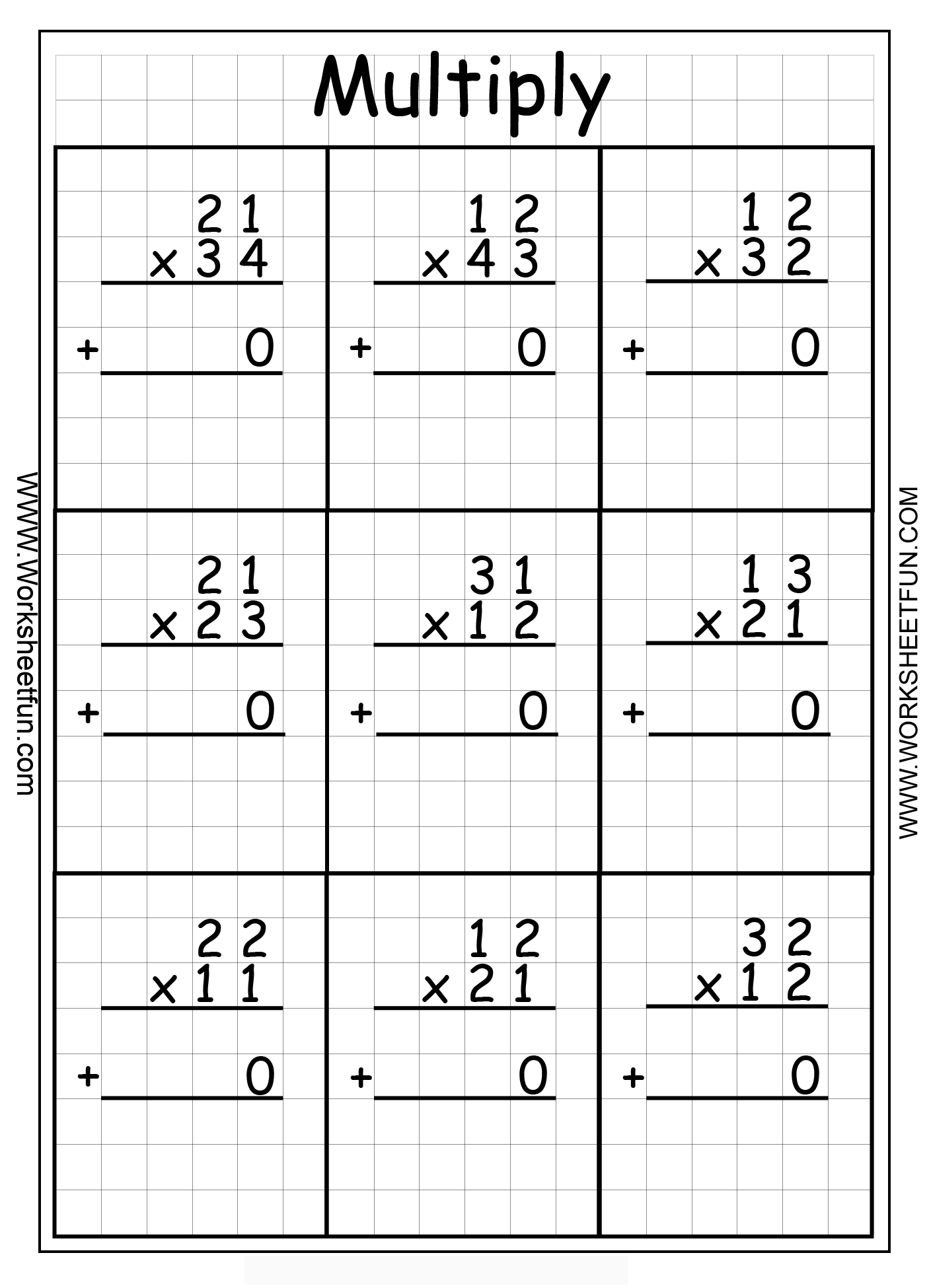 30 Multiplication By 2 Digits