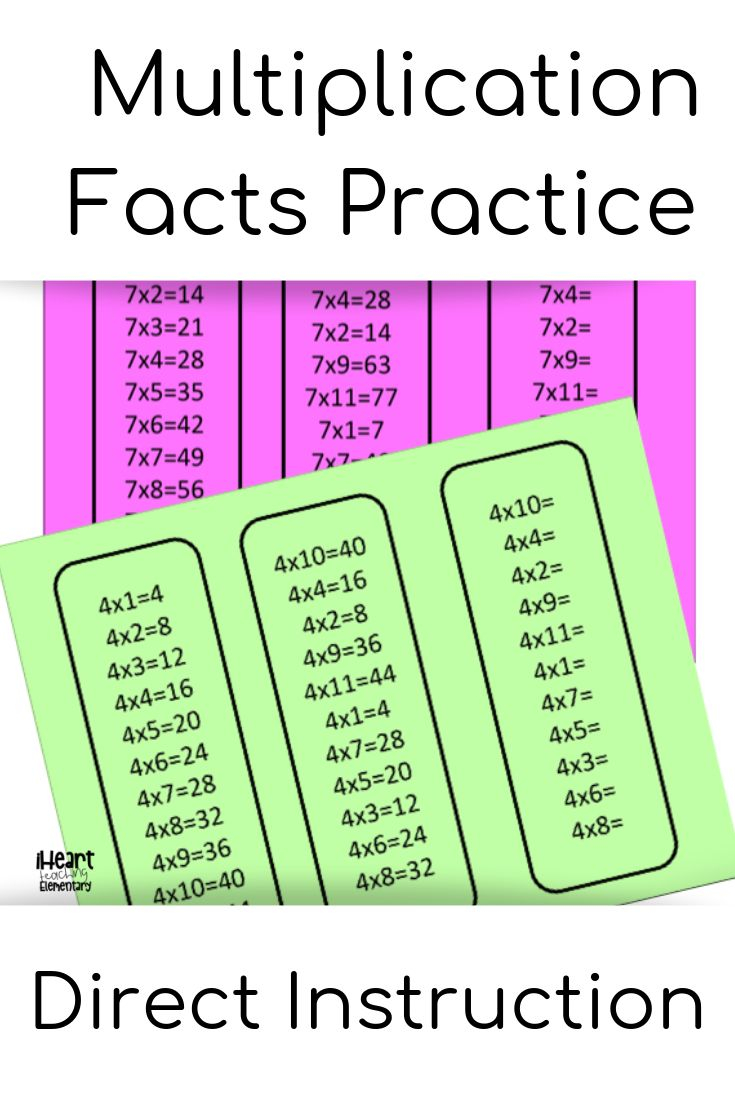 30 Multiplication Facts Memorizing