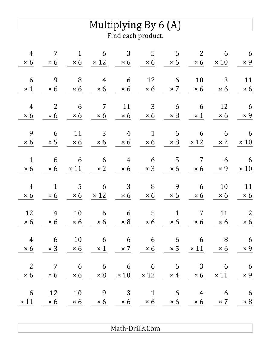 30 Multiplication Facts Practice