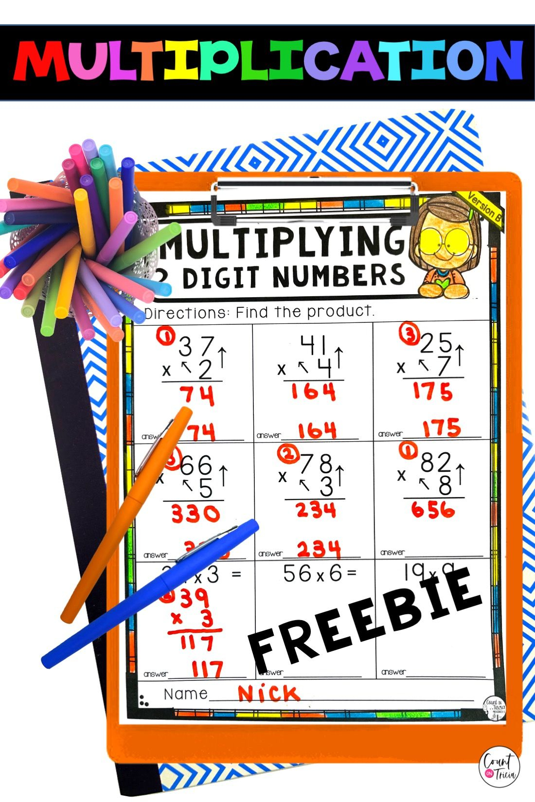 30 Multiplication Facts Practice